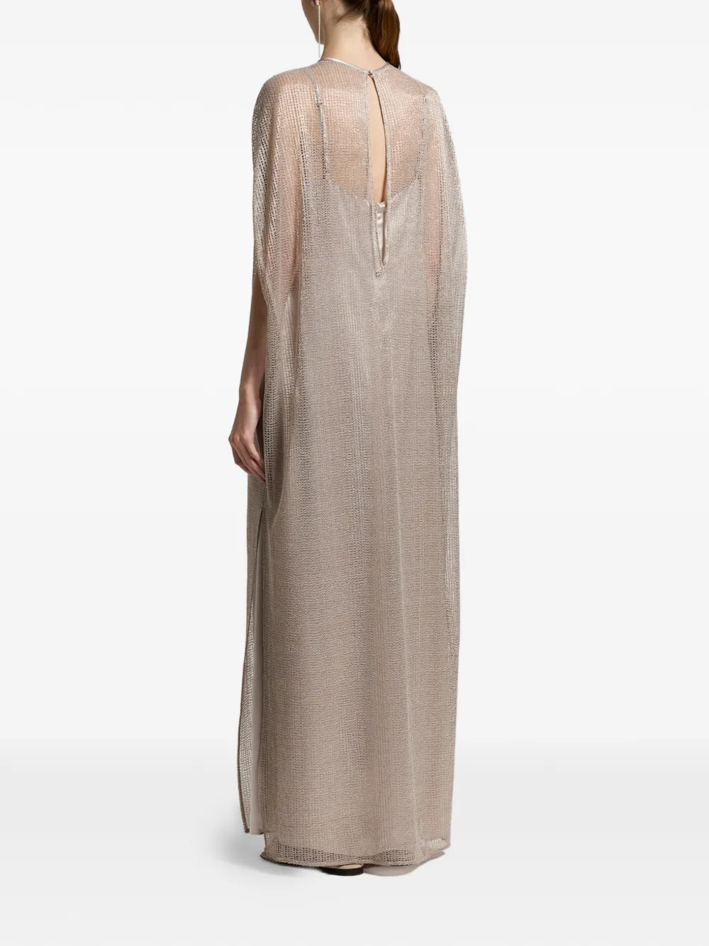  Peserico Sheer Maxi Dress - Neutrals 