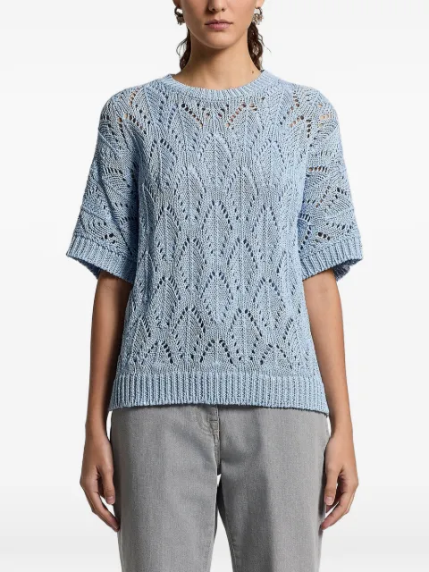 Peserico openwork knitted top