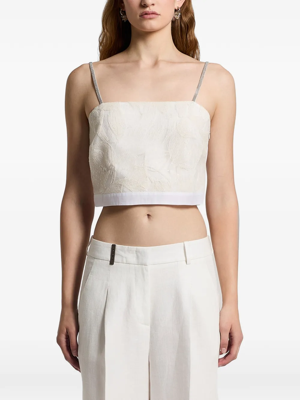 Peserico shoulder-strap top - Toni neutri