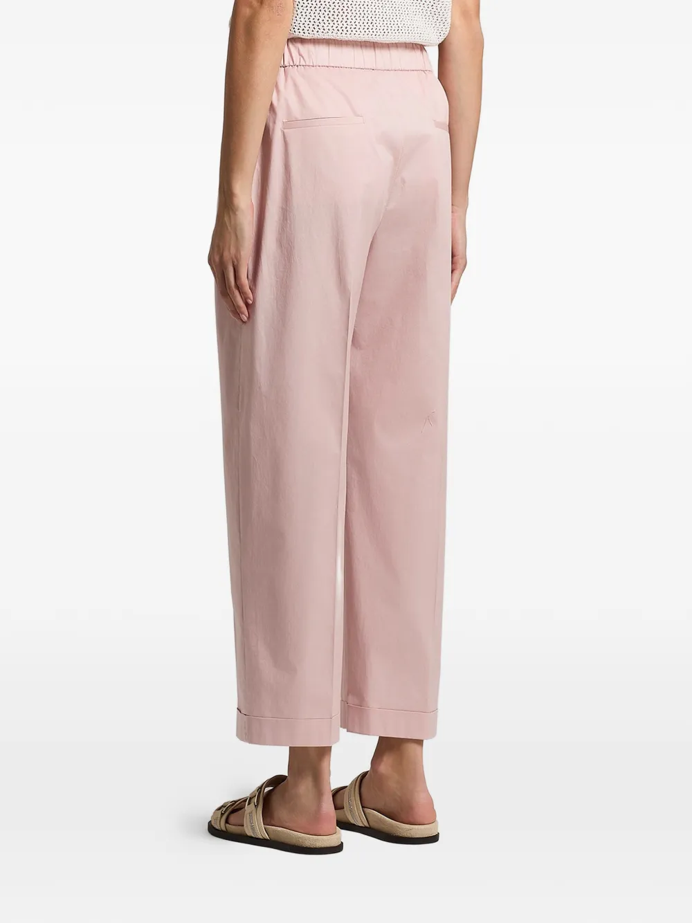 Peserico Broek met elastische taille Roze