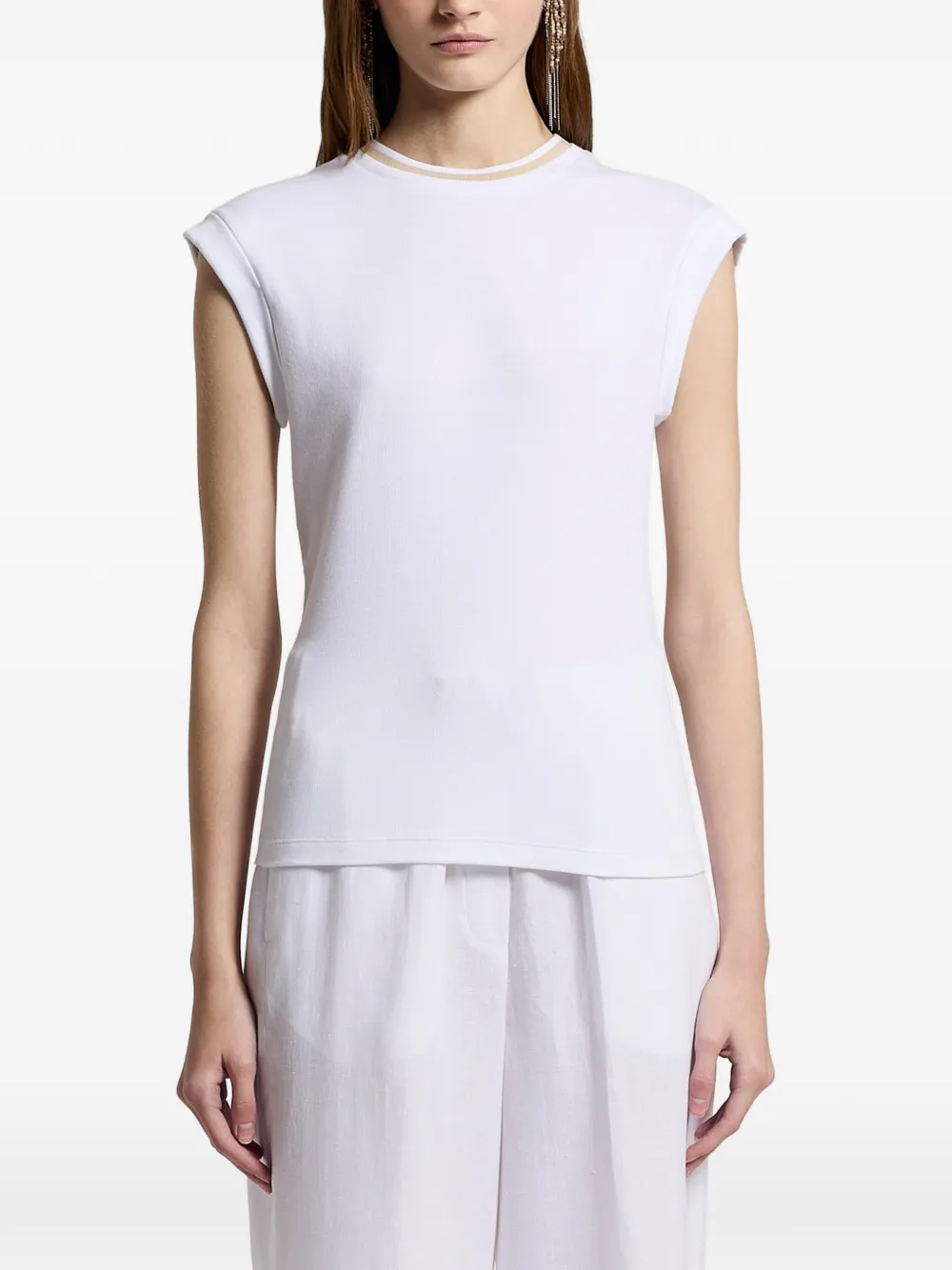 Peserico crew-neck T-shirt - Bianco