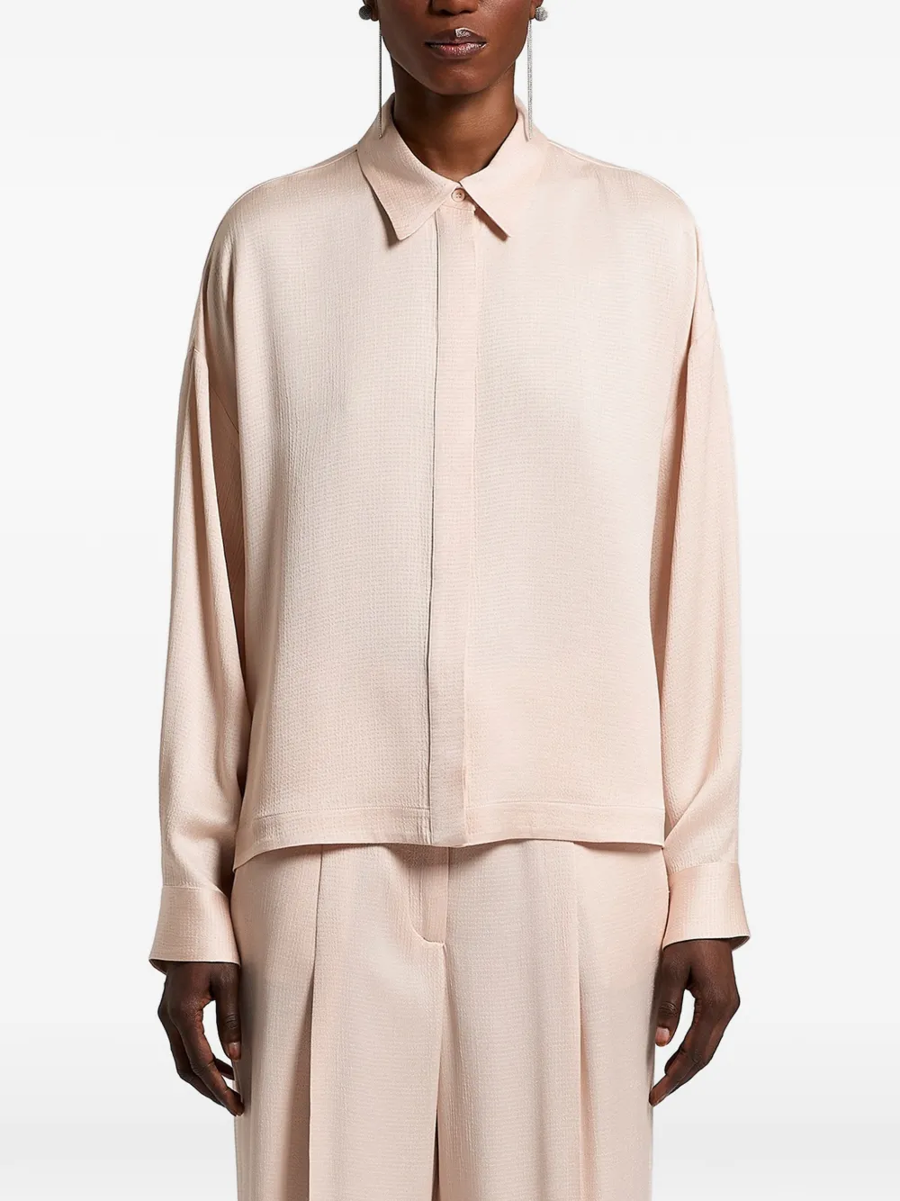 Peserico collared long-sleeve shirt - Rosa