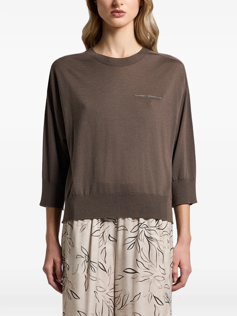 Peserico wool yarn sweater - Marrone