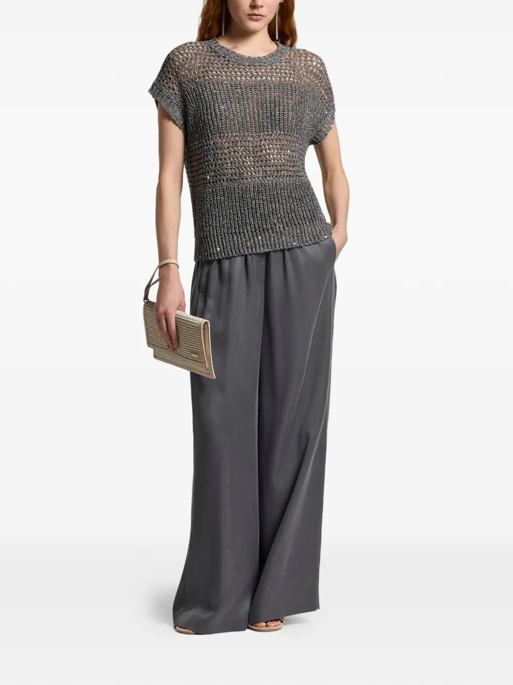  Peserico Openwork Knitwear - Grey 
