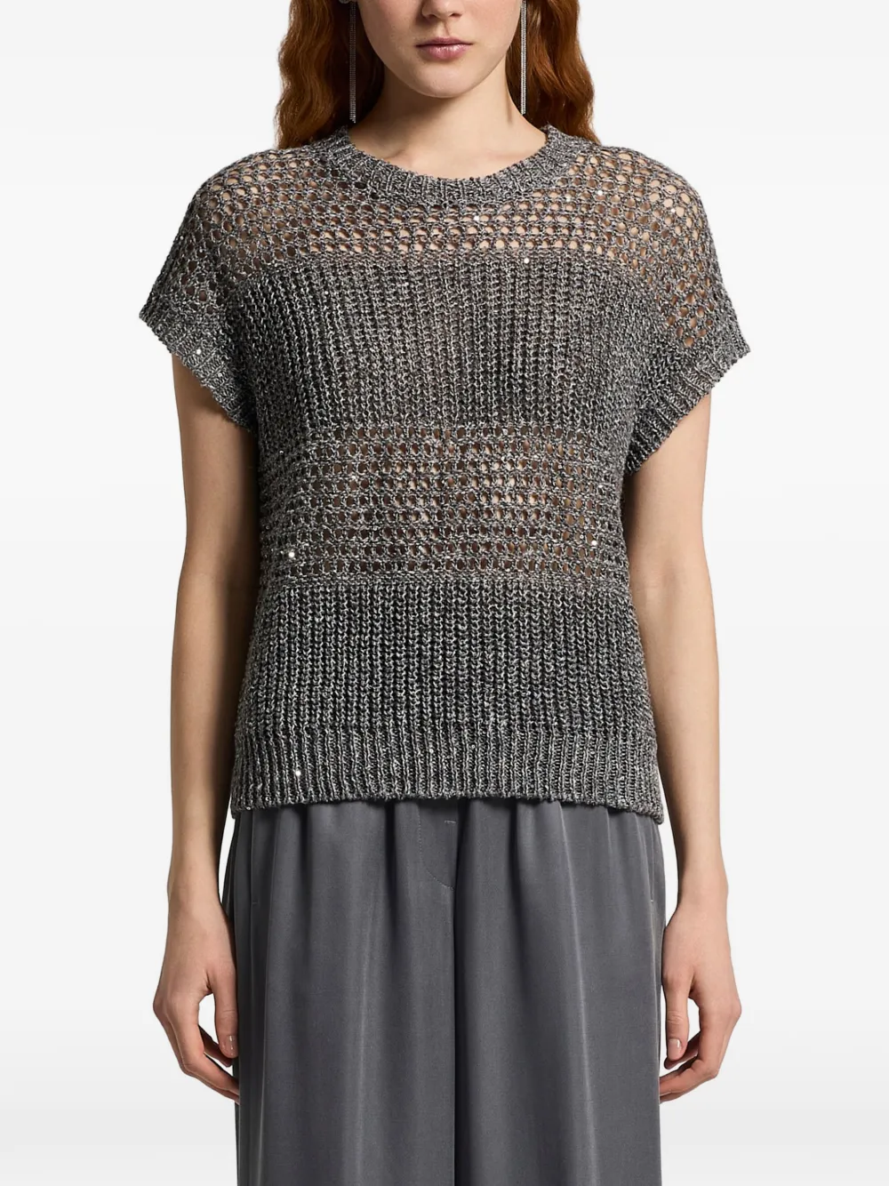 Peserico openwork knitwear - Grigio