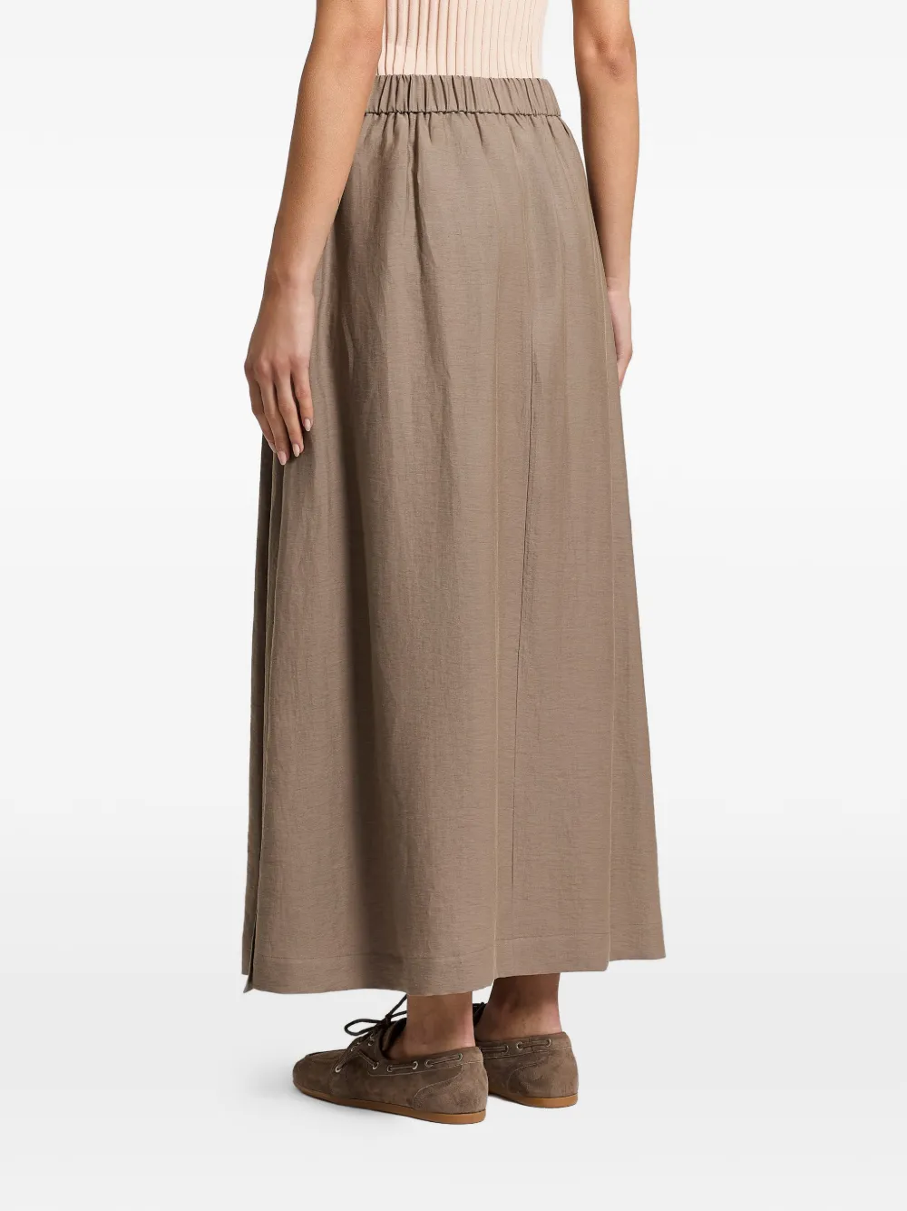 Peserico Maxi-plooirok Bruin
