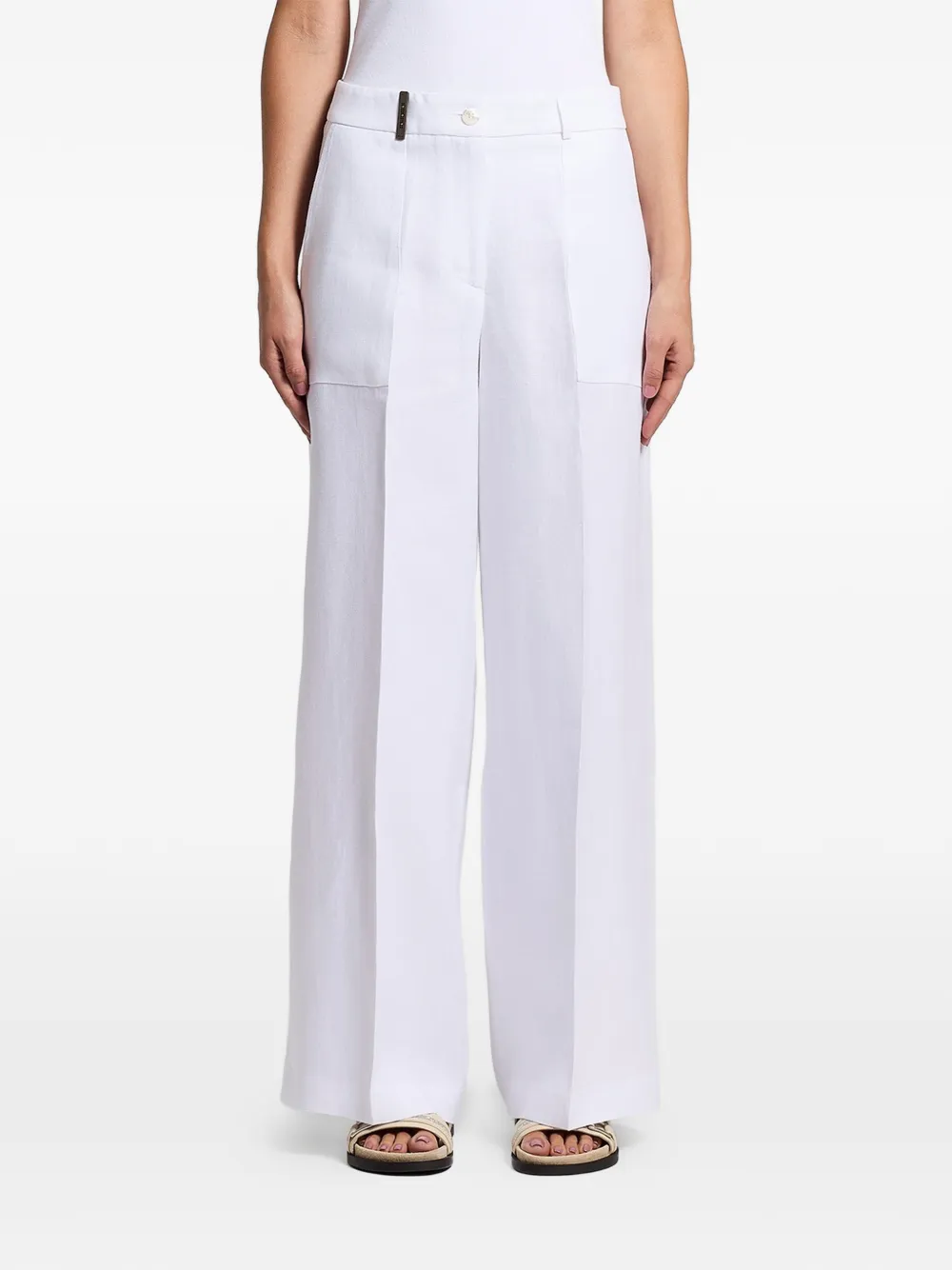 Peserico patch-pocket palazzo pants - Bianco