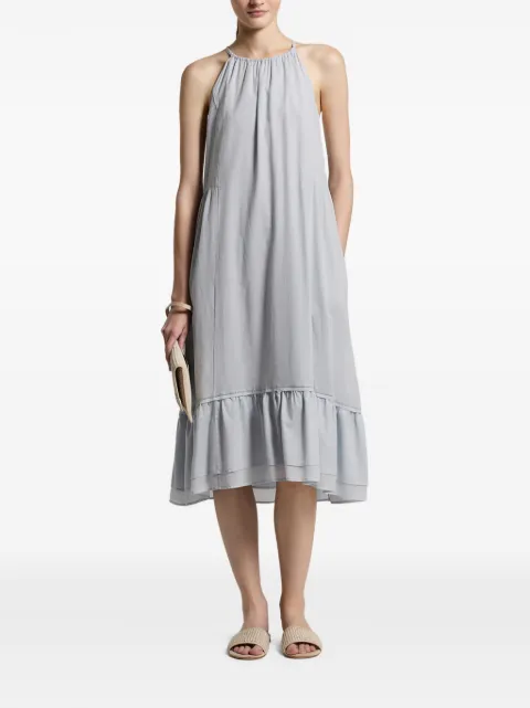 Peserico ruffled-hem halterneck midi dress