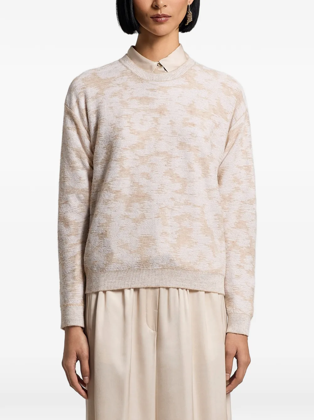 Peserico sequinned patterned sweater - Toni neutri