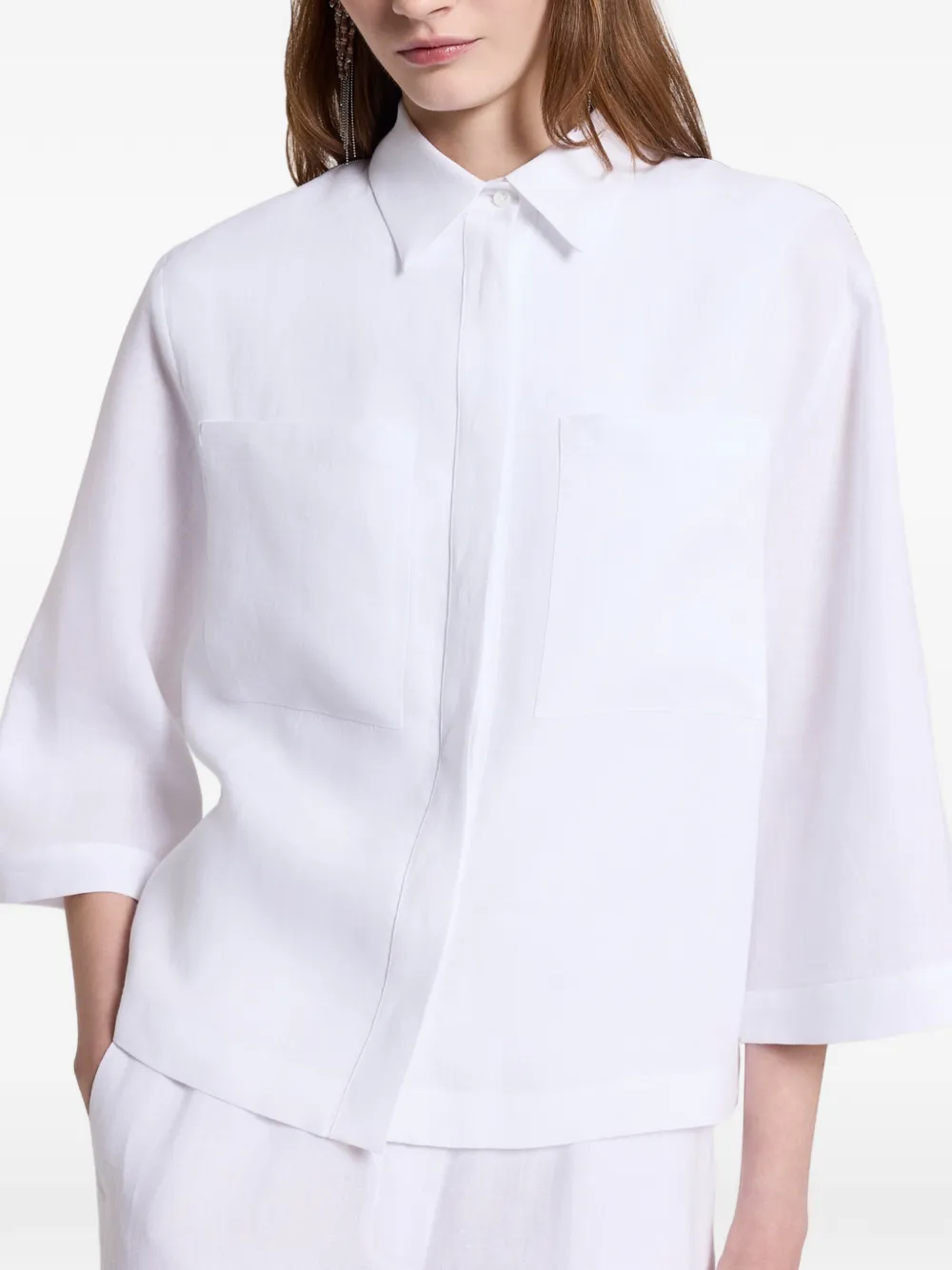 Peserico Linnen blouse Wit