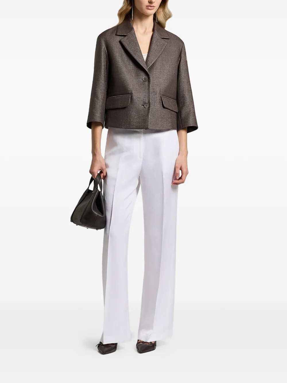  Peserico Cropped Jacket - Brown 