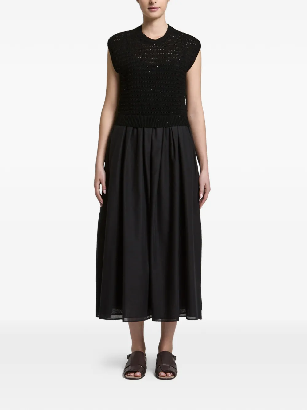 Peserico sequin-embellished midi dress - Nero