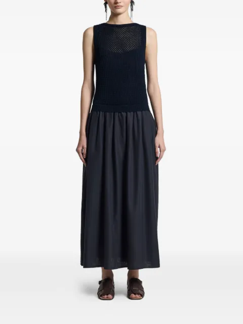 Peserico open-knit sleeveless maxi dress