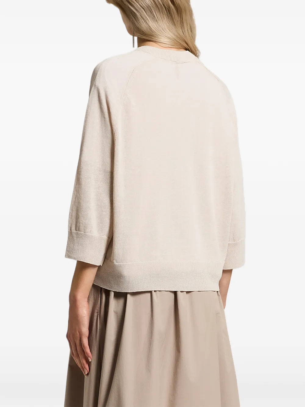 Button Raglan Sleeve Cardigan