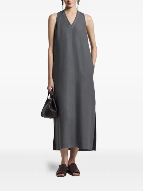 Peserico robe asymétrique à col v