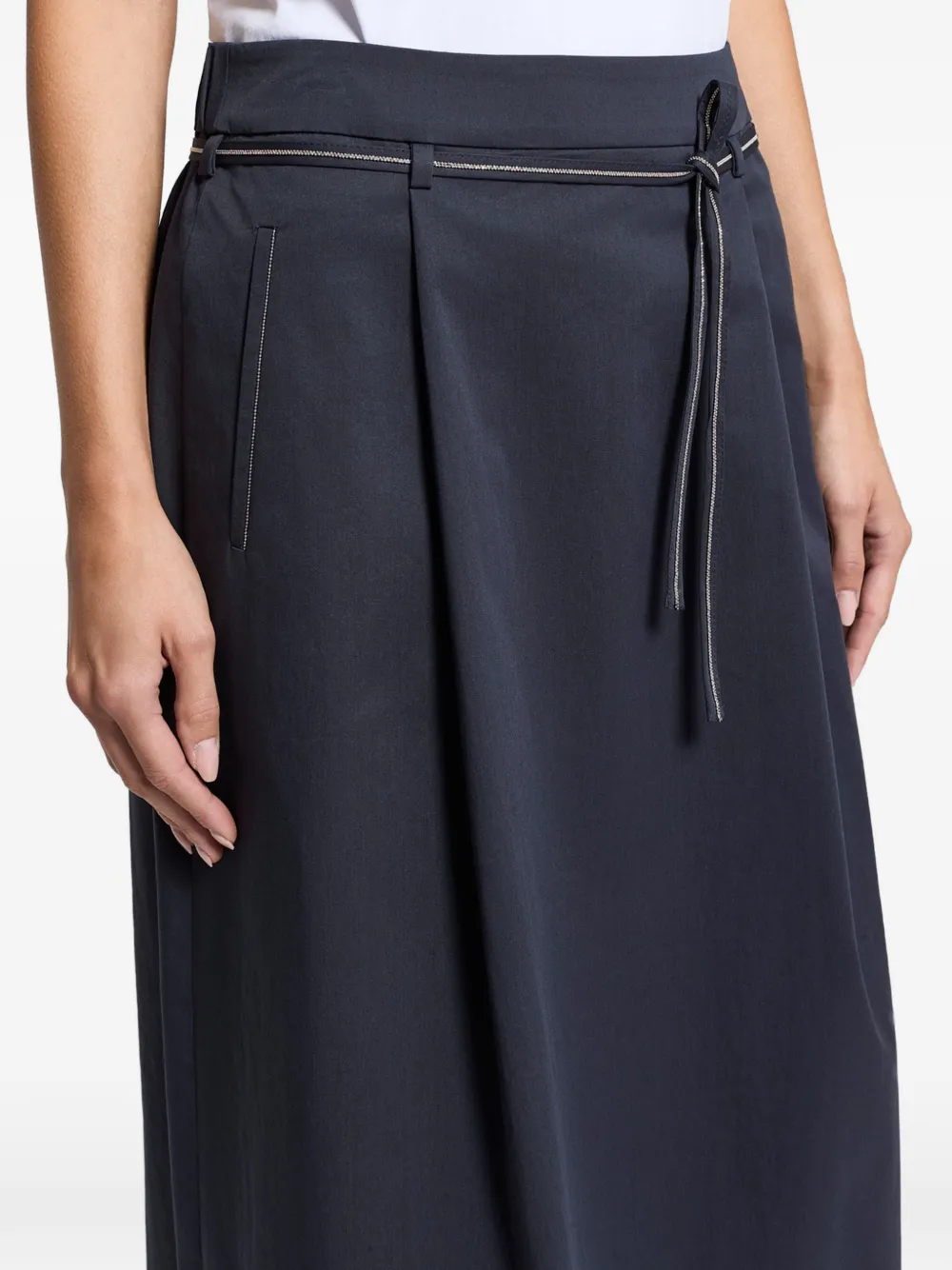 Peserico Midi-rok met strikdetail Blauw