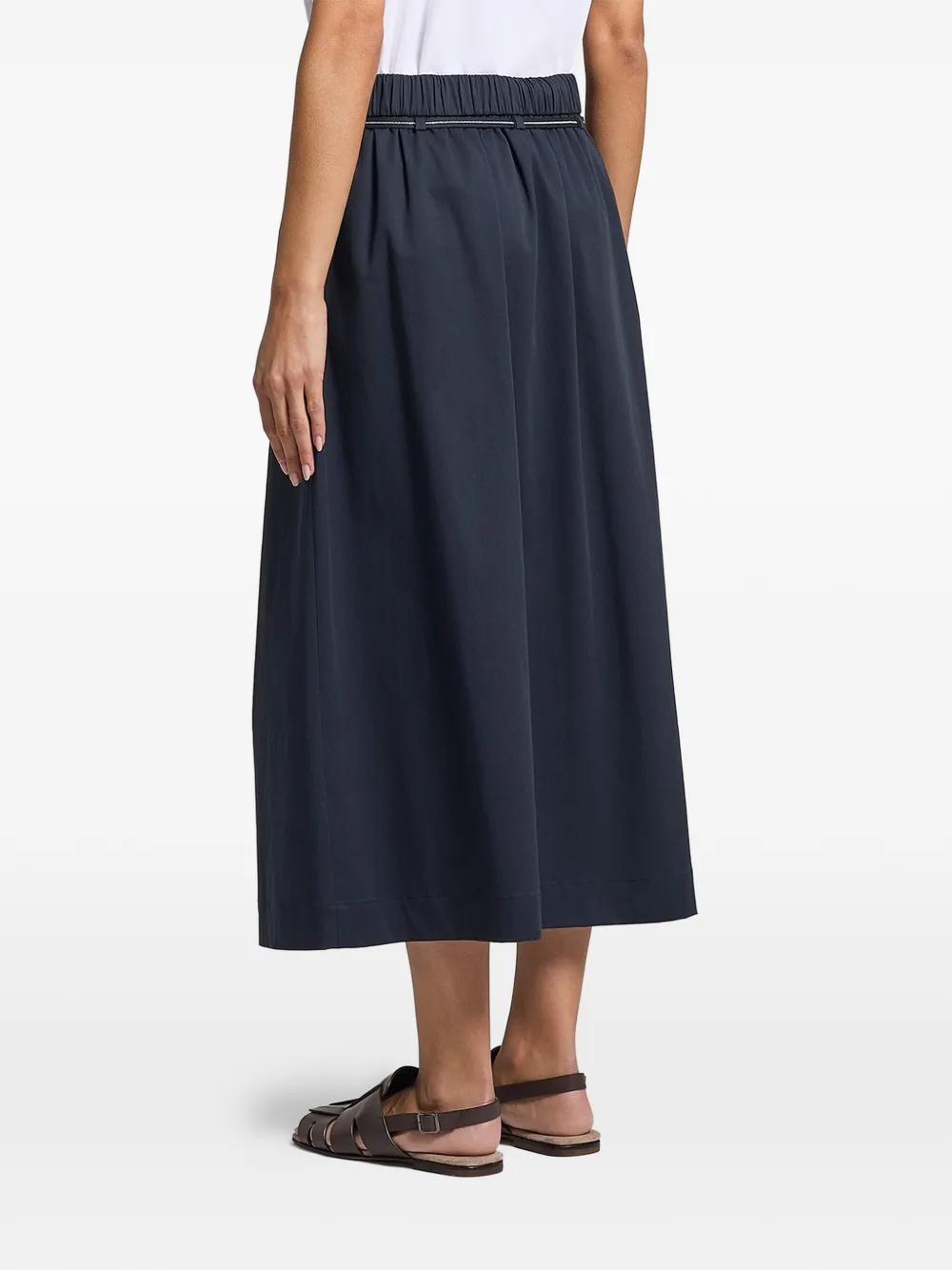  Peserico Tie-detail Midi Skirt - Blue 