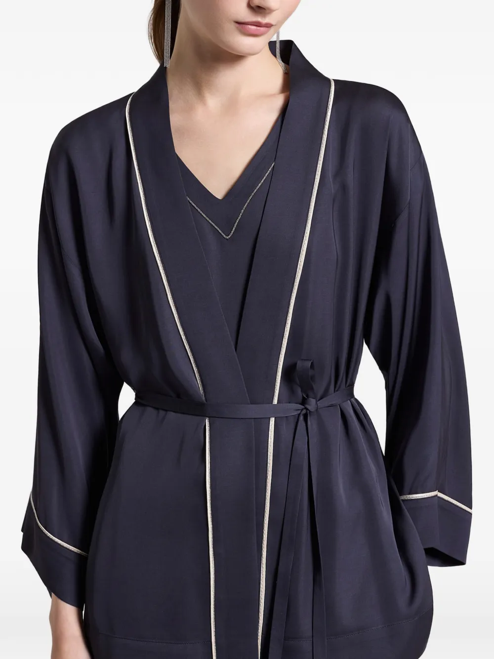 Peserico Top met ceintuur Blauw