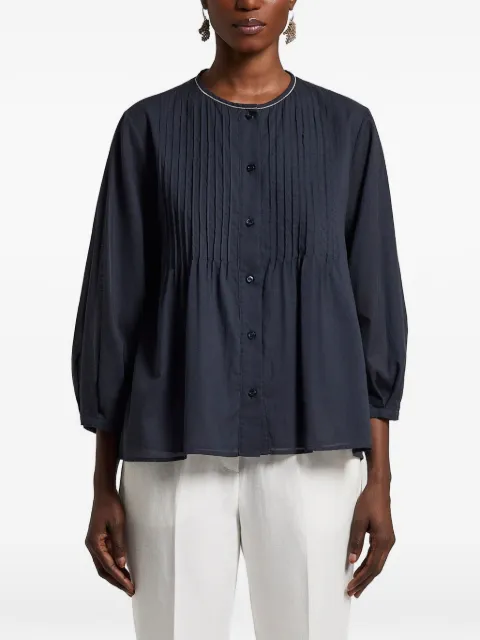 Peserico bluse med pintuck-detalje