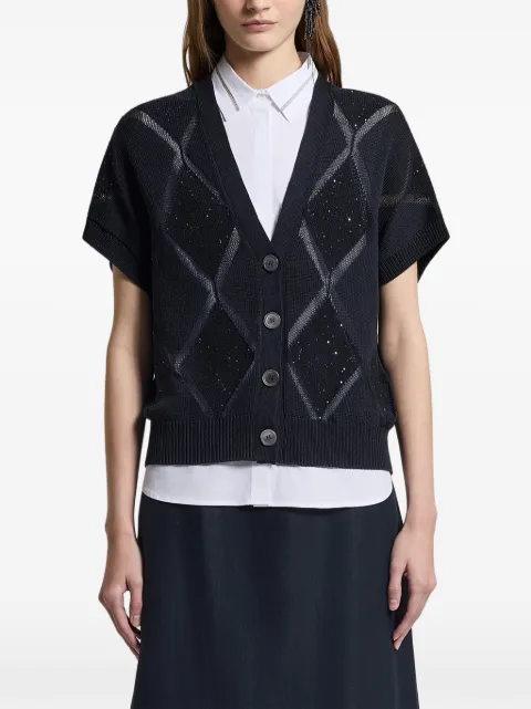 Peserico argyle V-neck cardigan