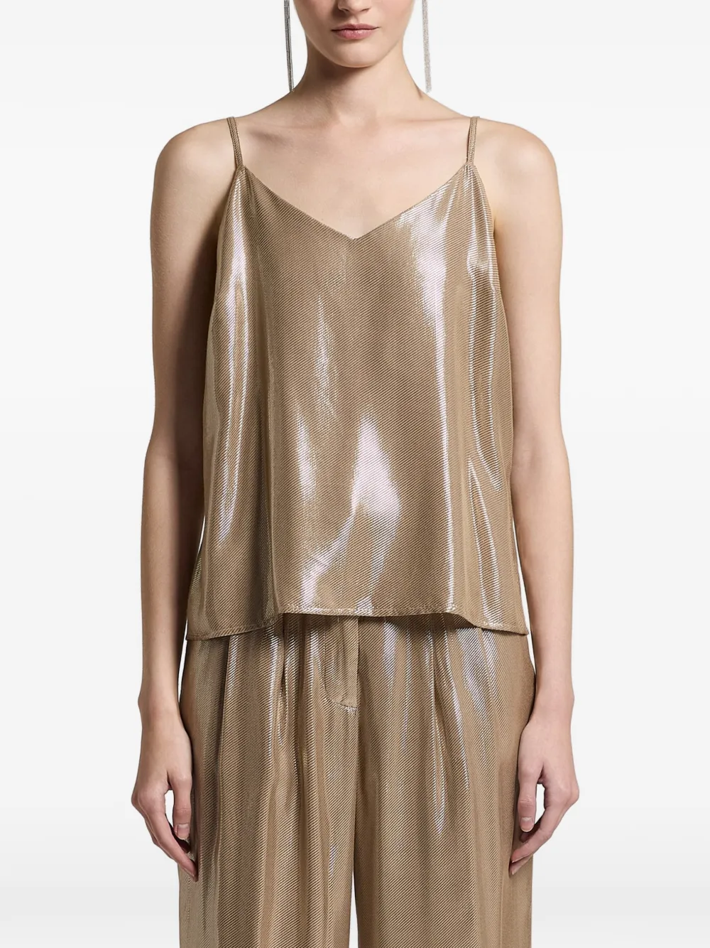 Peserico V-neck sleeveless top - Nude