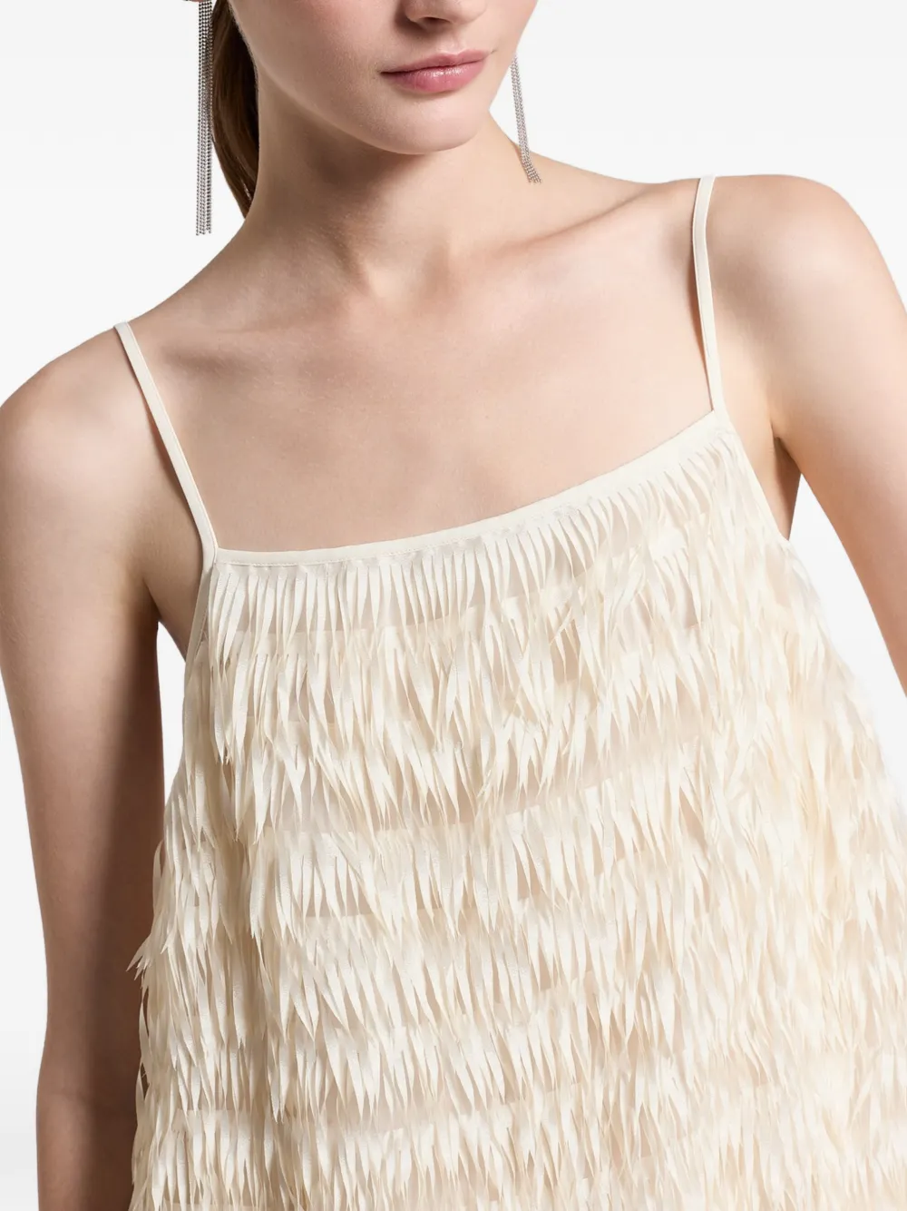 Peserico Mouwloze top Beige