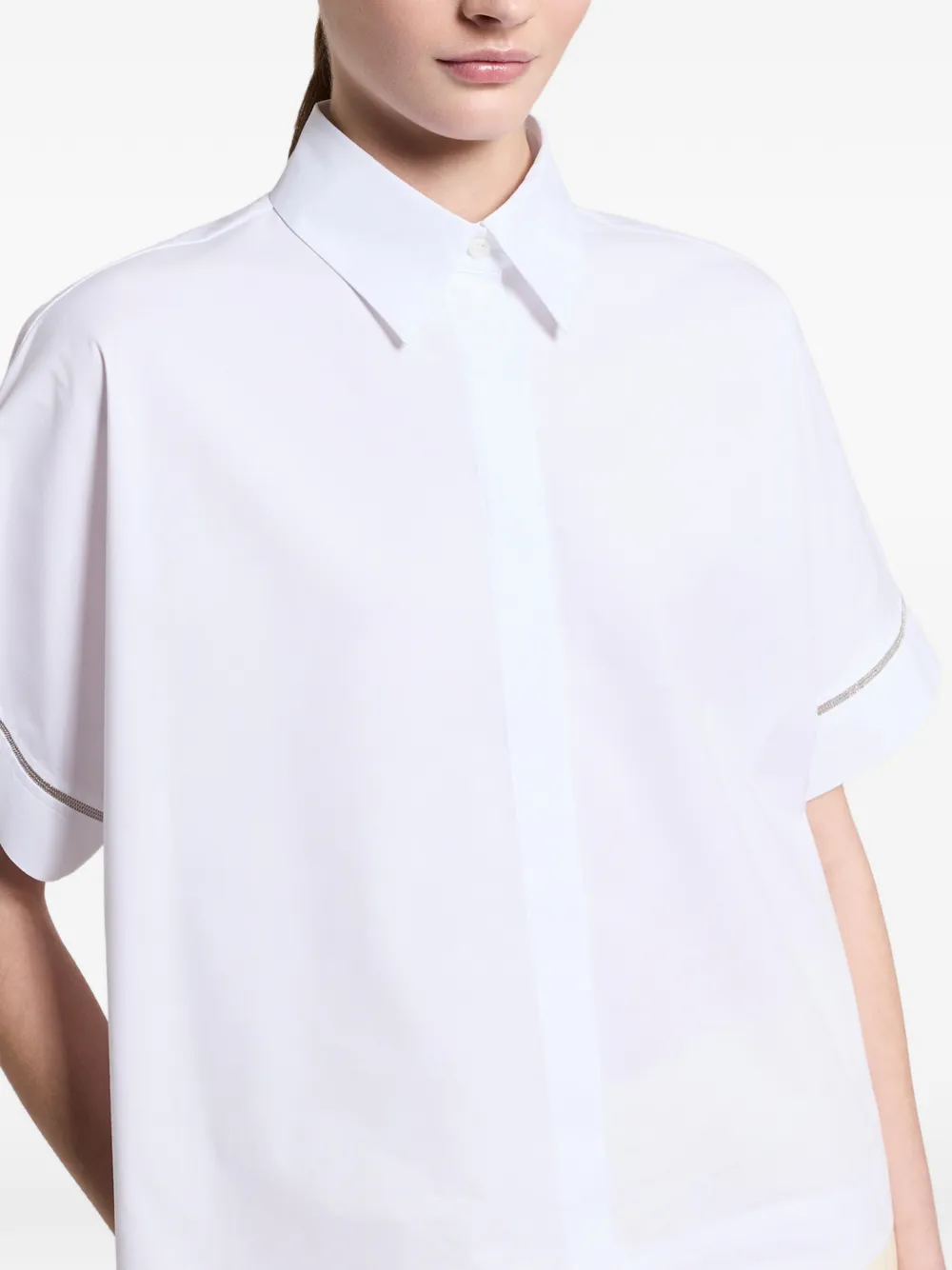 Peserico Verfraaide blouse Wit