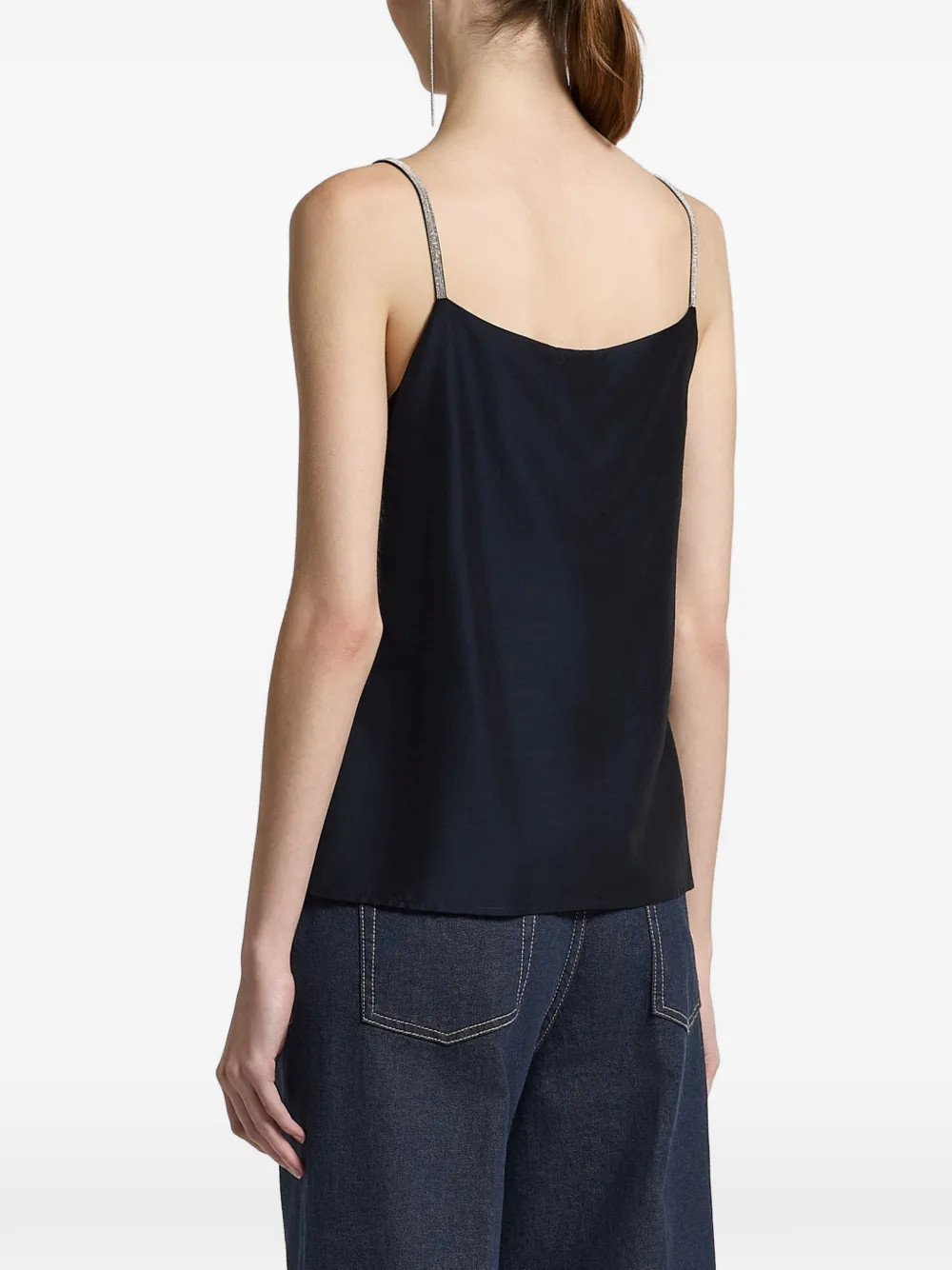Peserico Mouwloze top Blauw