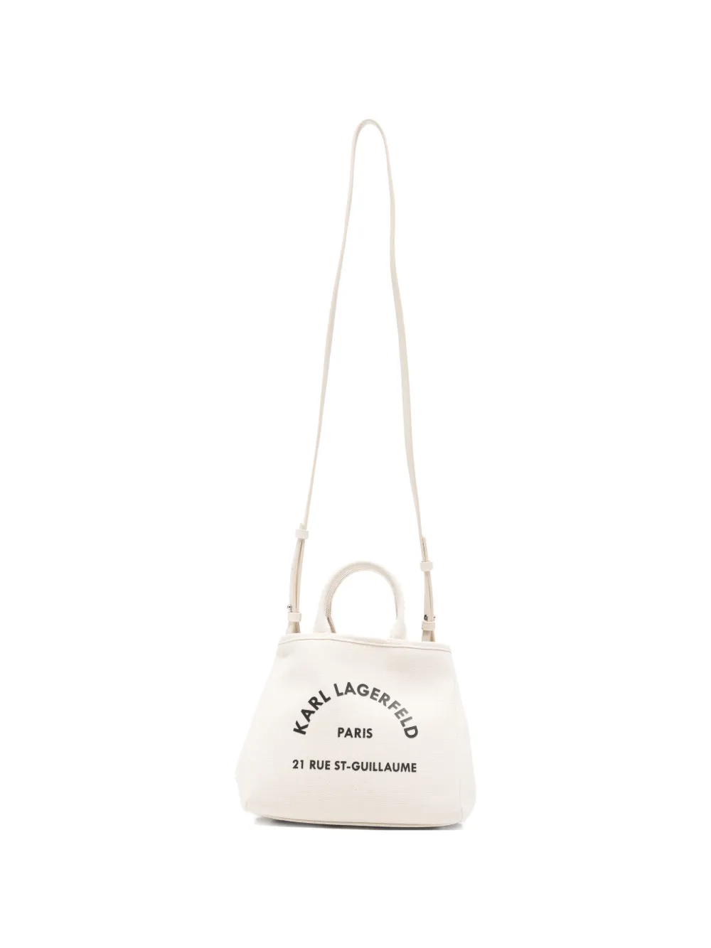 Karl Lagerfeld mini logo-print canvas tote bag - Toni neutri