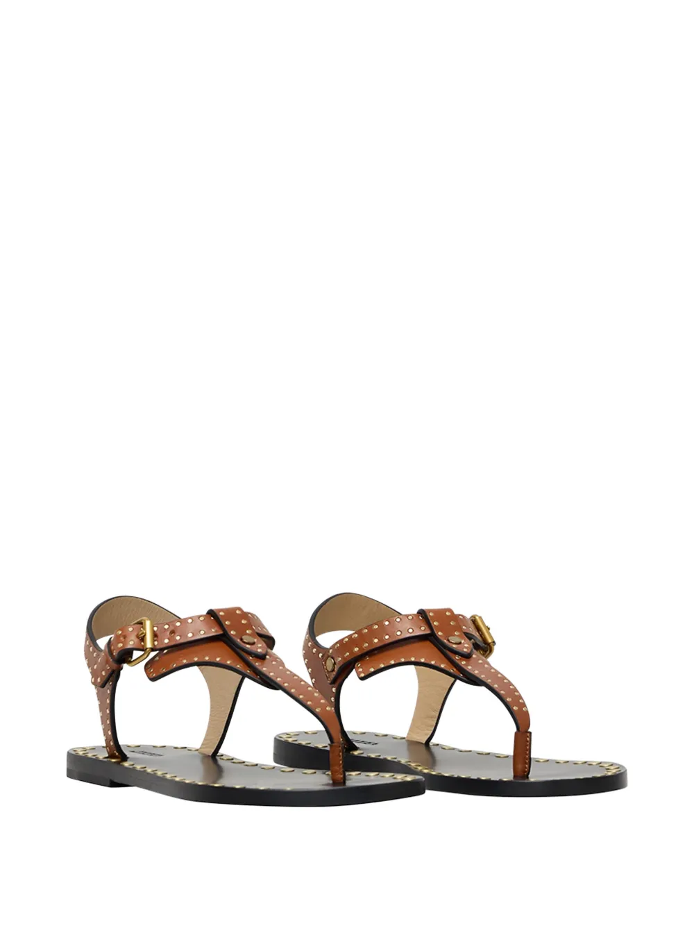 ISABEL MARANT Sandalen met studs en gesp Bruin