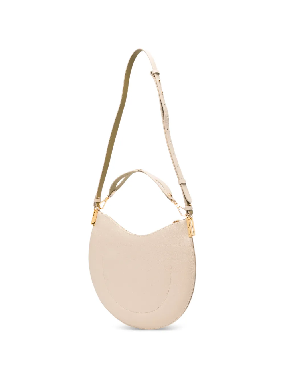 Coccinelle Grote Sunup leren shopper met rits Beige