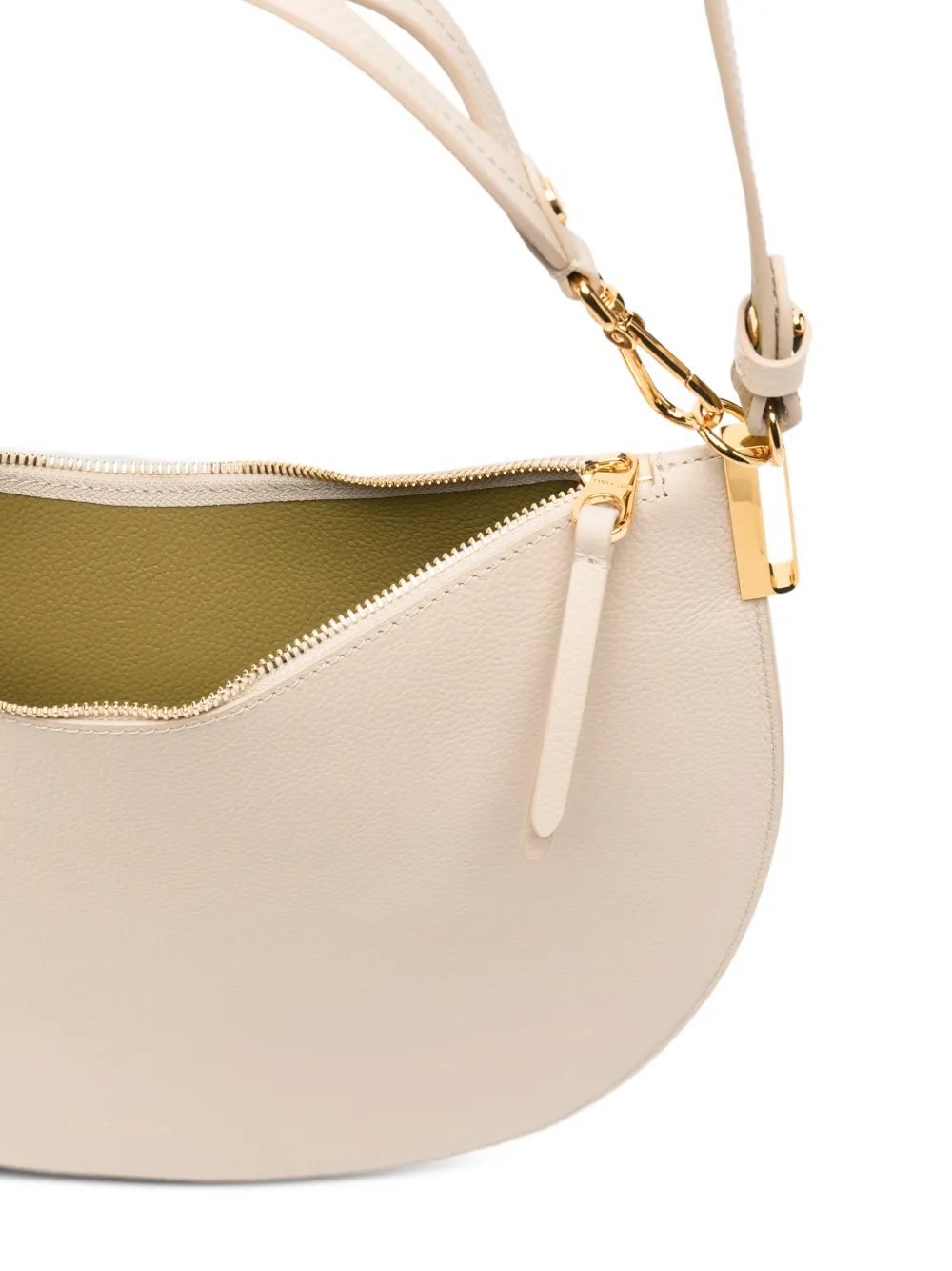 Coccinelle Grote Sunup leren shopper met rits Beige