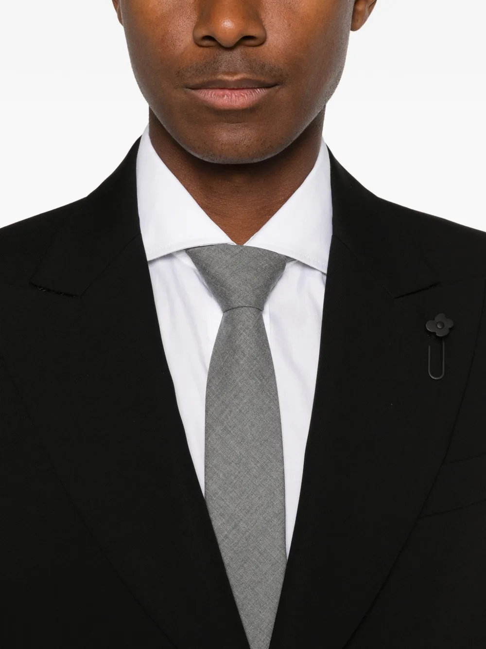 Lardini Blazer met puntige revers en bloemenprint Zwart
