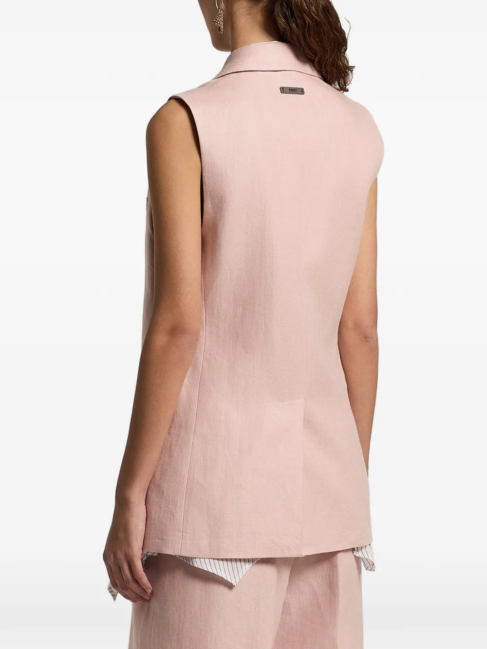  Peserico Buttoned Sleeveless Jacket - Pink 