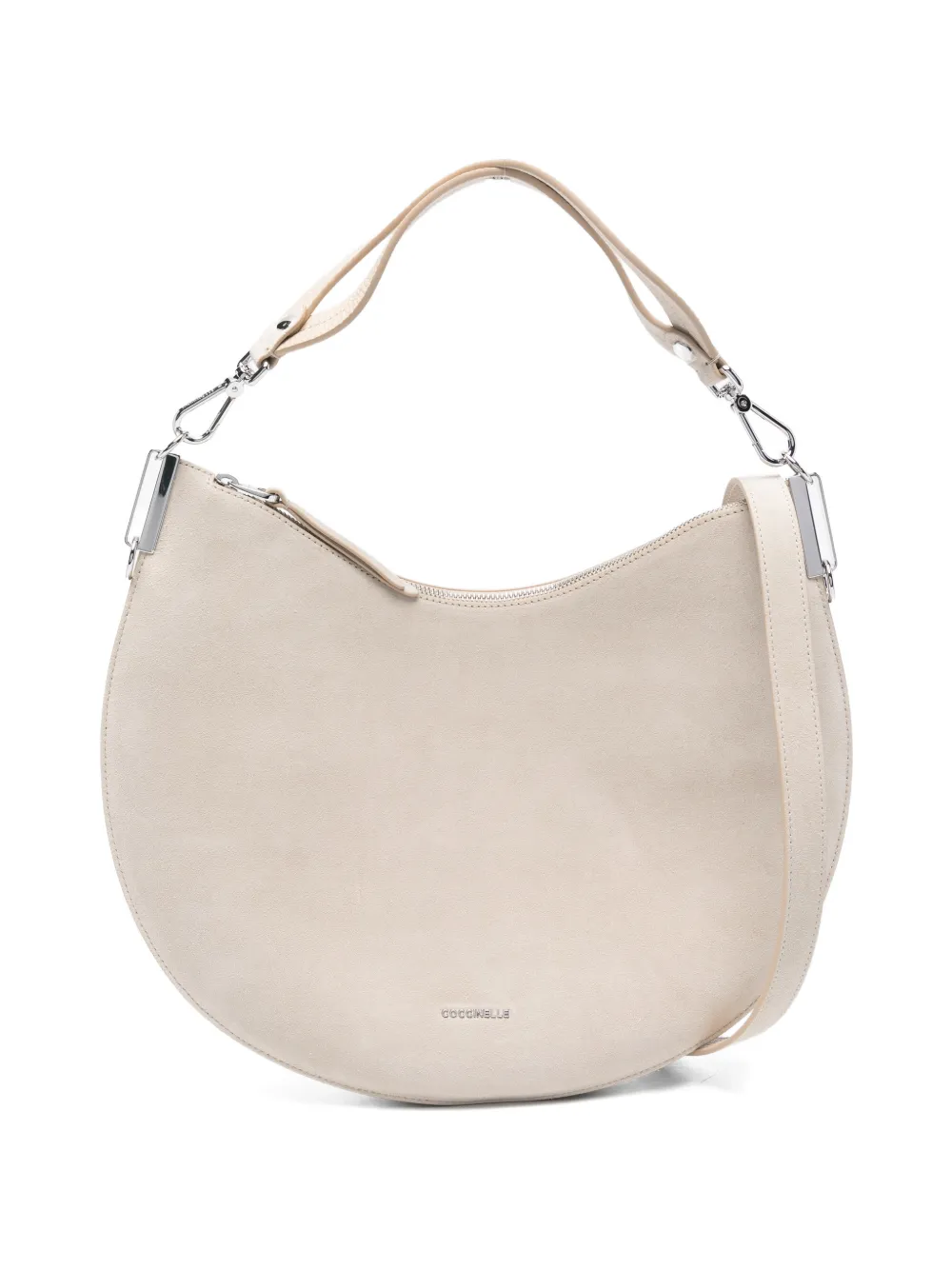 Coccinelle zip-fastening suede shoulder bag - Toni neutri