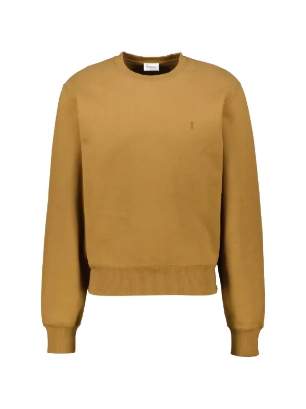 Saint Laurent Embroidered Sweatshirt in Yellow