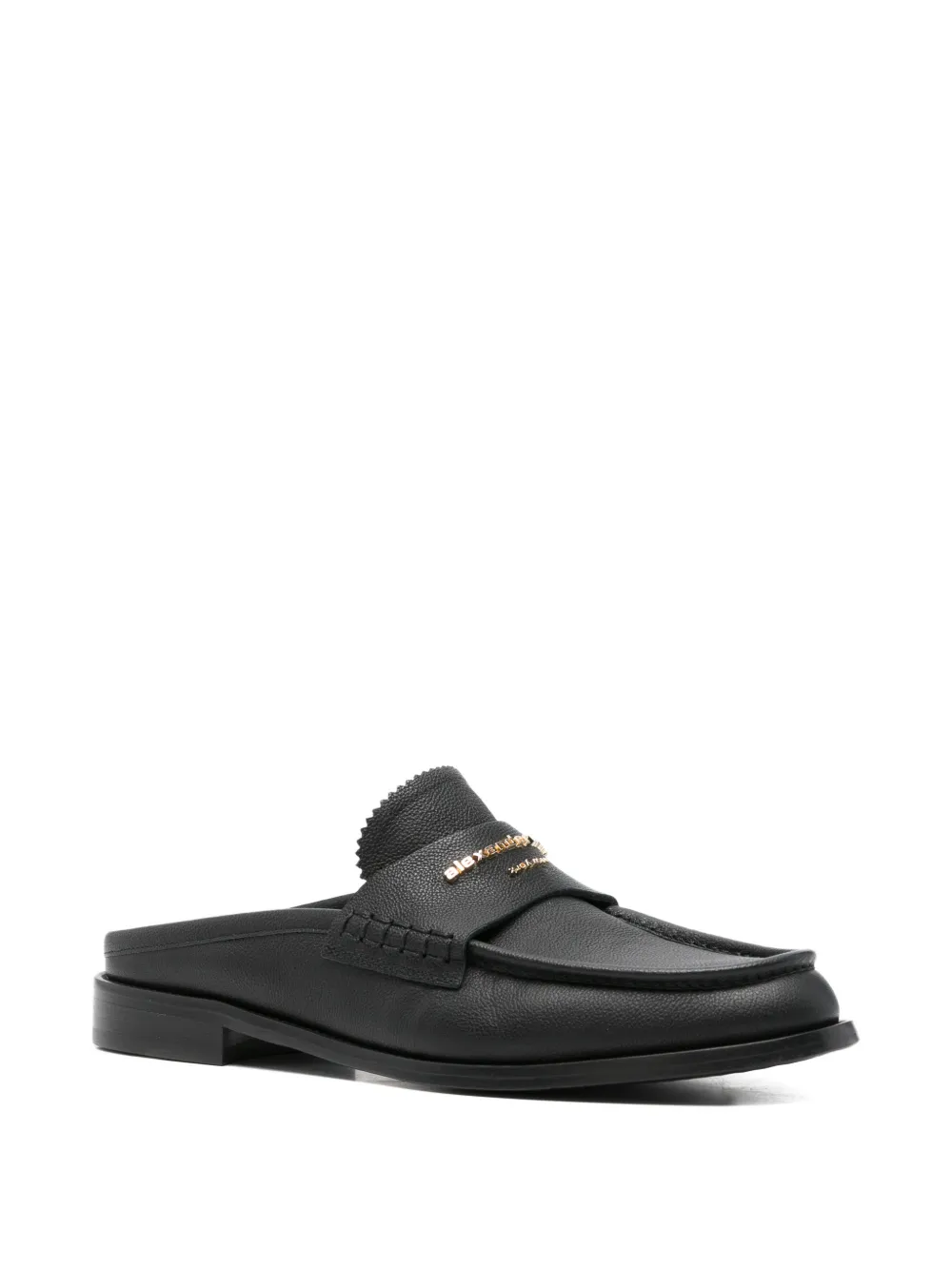 Mules Lettering Pre-Owned Alexander Wang Logo Lettering Mules | Black | FARFETCH UK