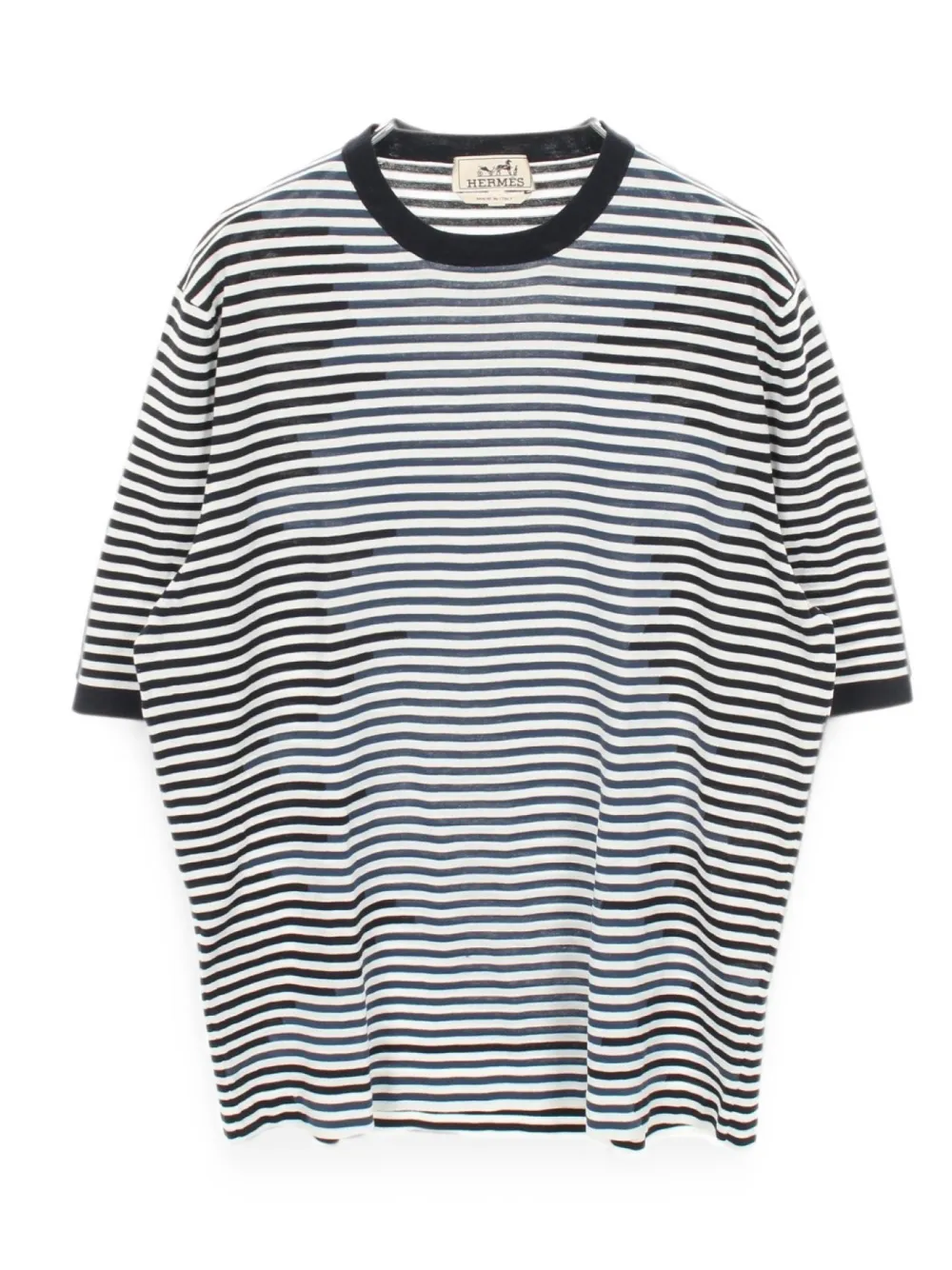 Hermès Pre-Owned 2010s striped short-sleeve T-shirt - Weiß