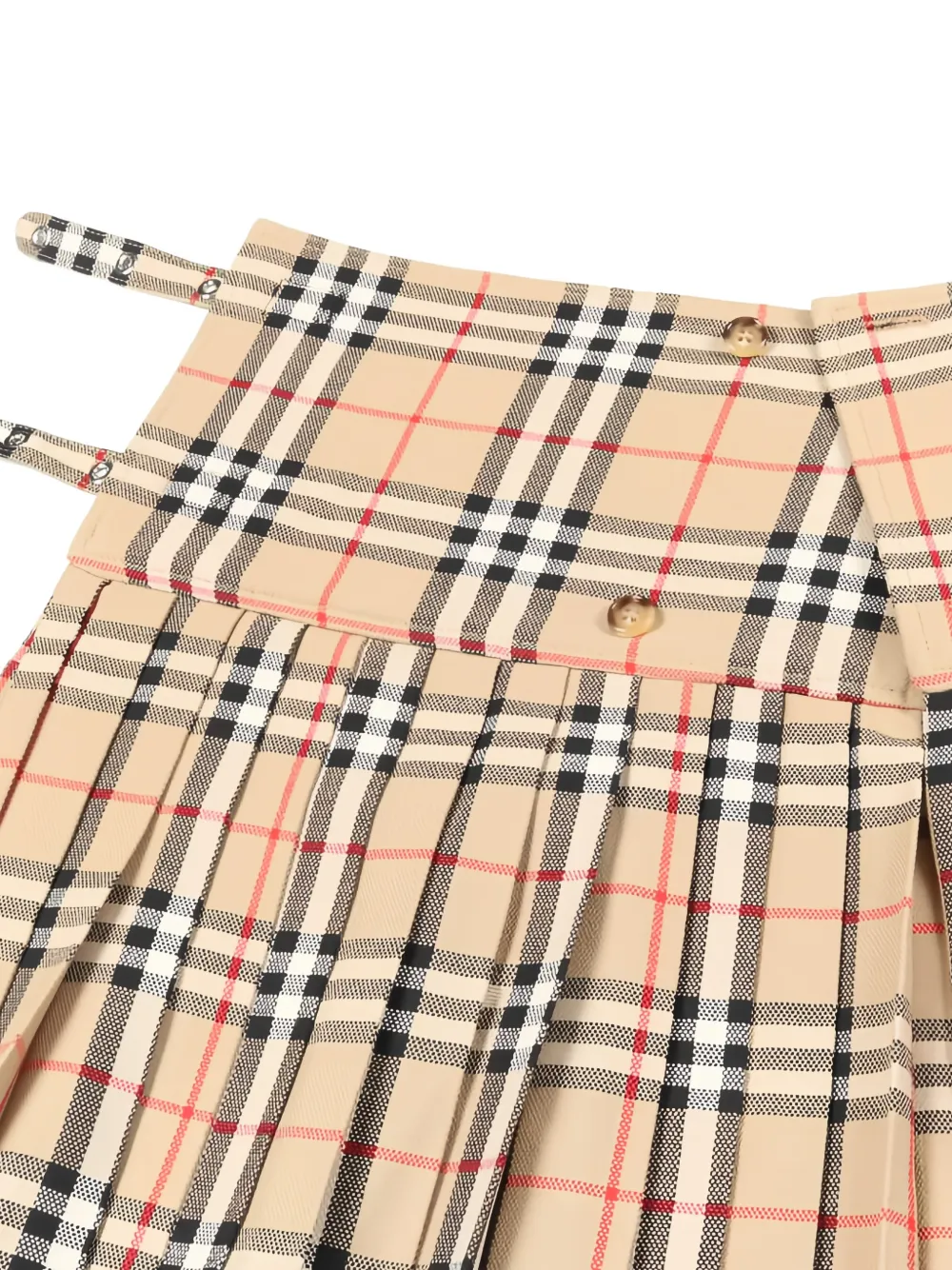 2020s Checked Pleated Mini Skirt