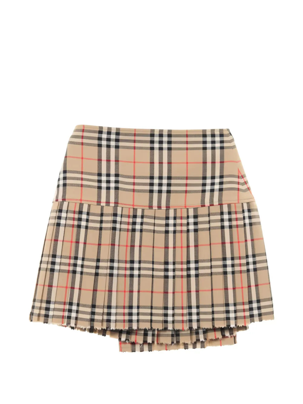 2020s Checked Pleated Mini Skirt