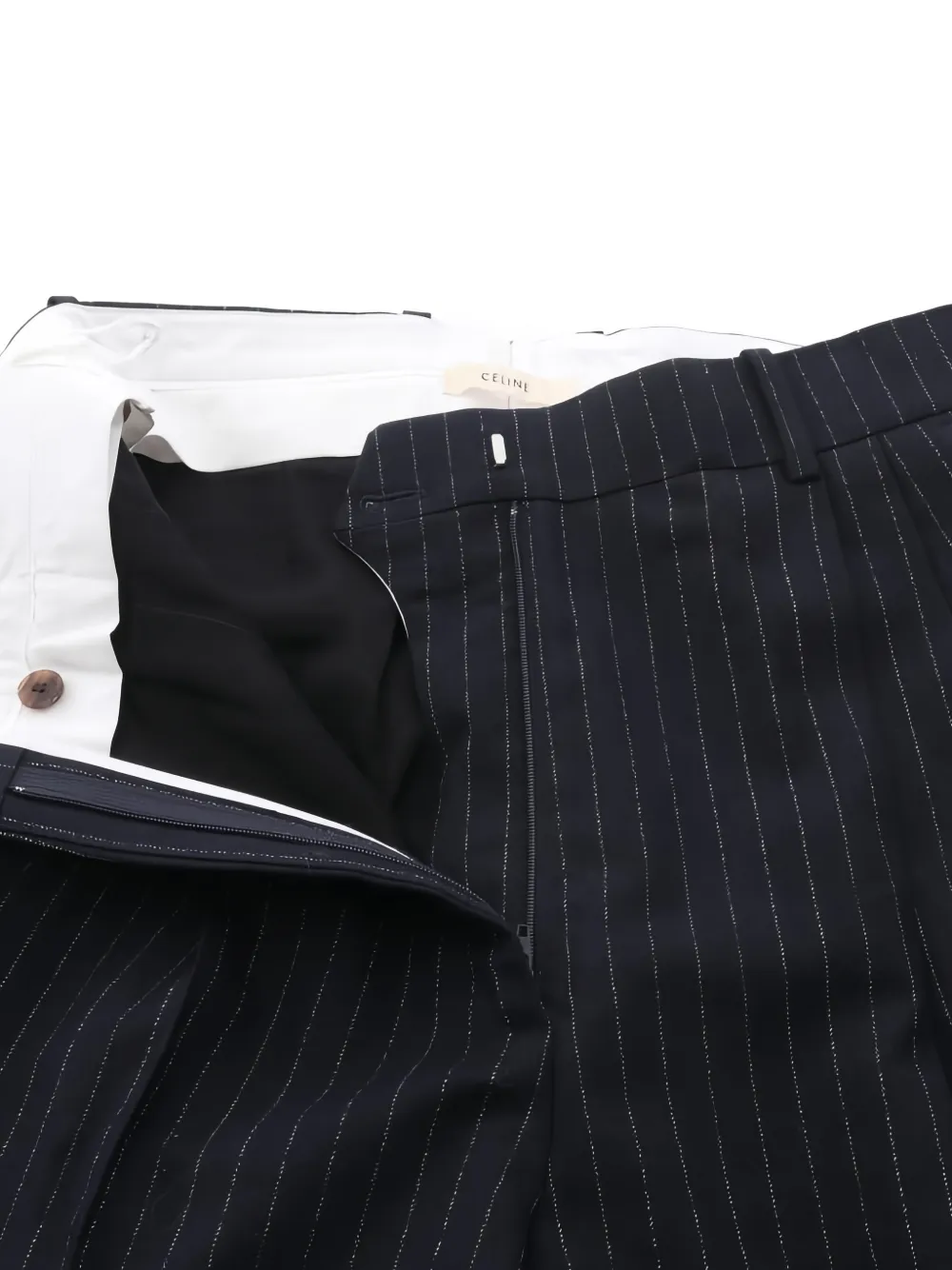 2010s Striped Wool Trousers