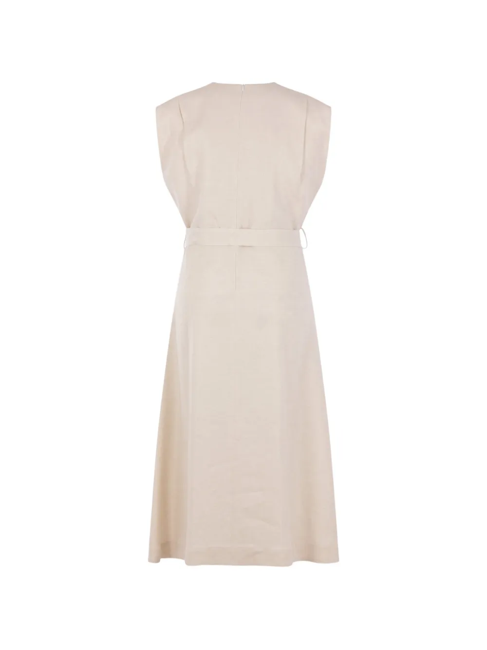  Glanshirt Lia V-neck Tie Dress - Neutrals 