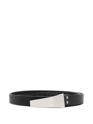 Rick Owens バックル レザーベルト | ブラック | FARFETCH JP
