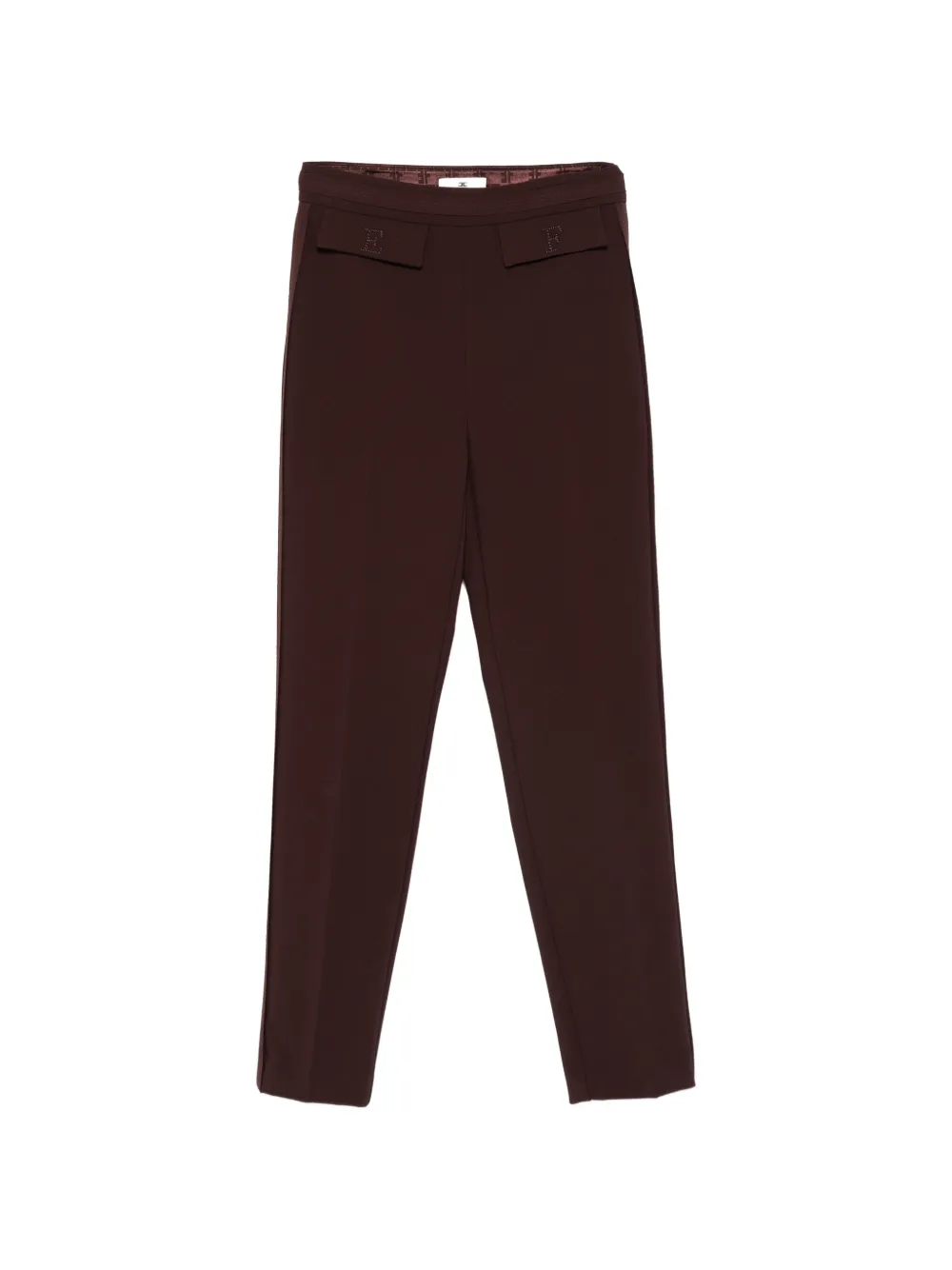 Elisabetta Franchi press-crease trousers - Marrone