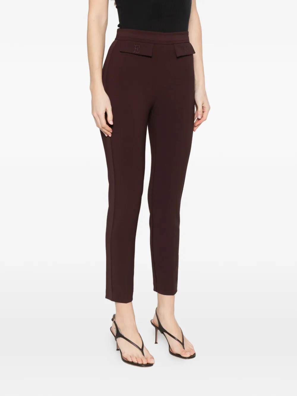 Elisabetta Franchi Broek met plooien Bruin