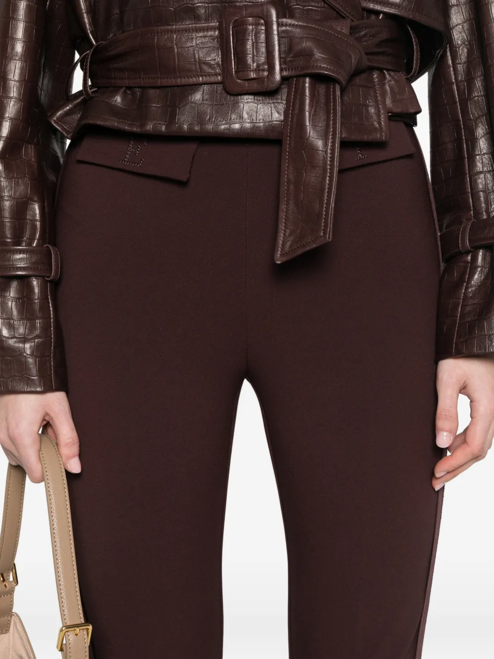 Elisabetta Franchi Broek met plooien Bruin
