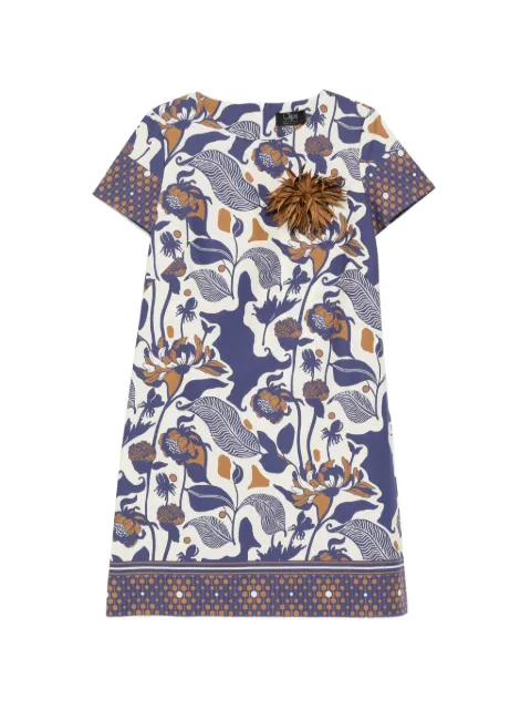 Clips blomstret kort kjole