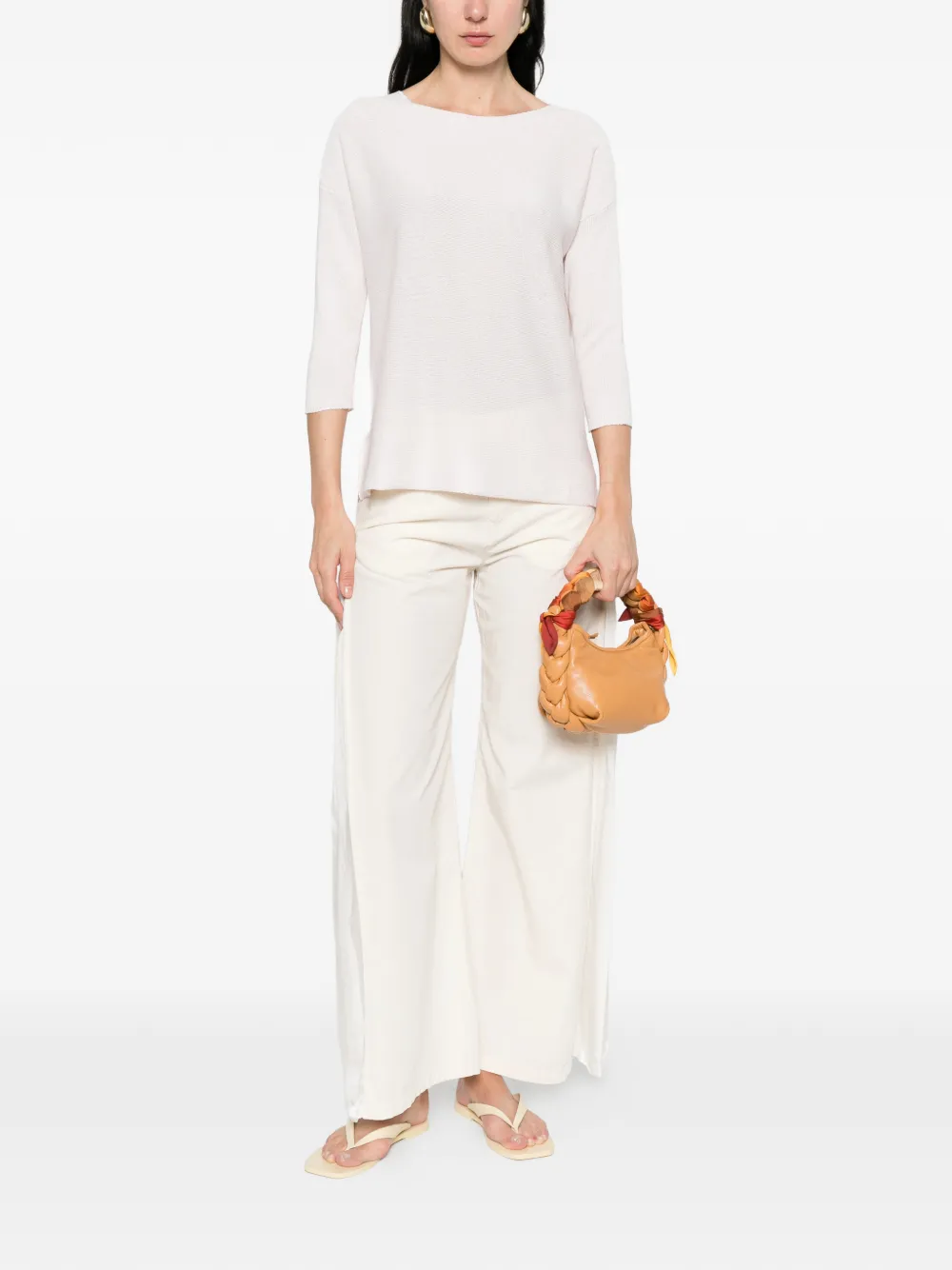  Anne Claire Three-quarter Sleeve Knitwear - Neutrals 