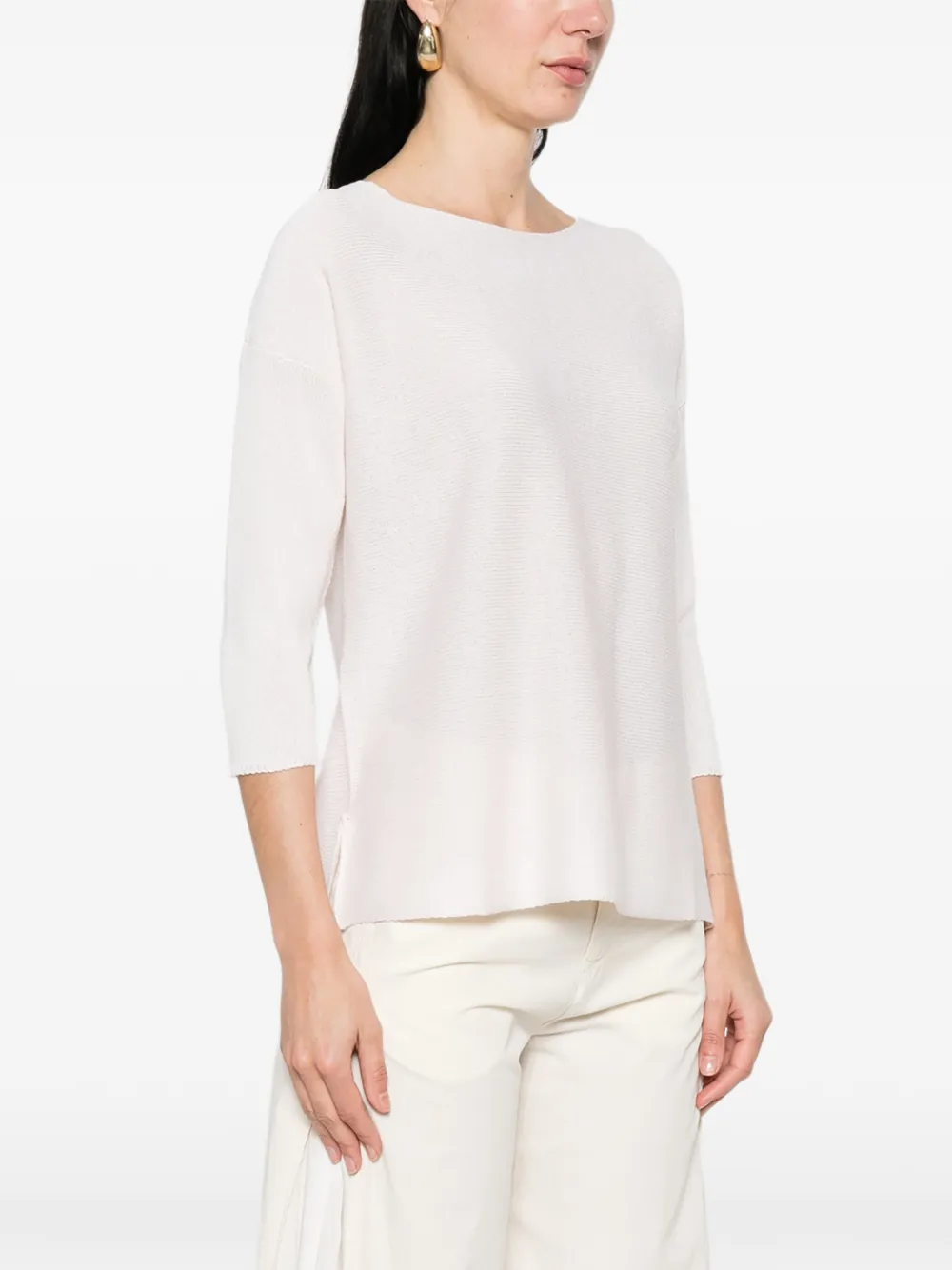  Anne Claire Three-quarter Sleeve Knitwear - Neutrals 