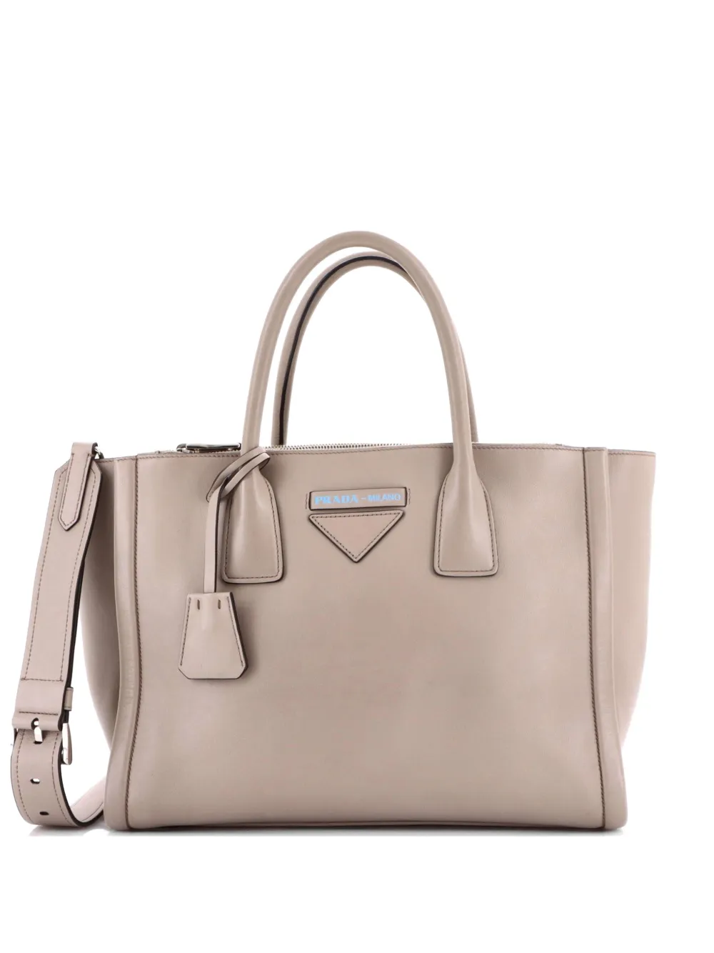 Prada Pre-Owned Concept Double Zip Calfskin Medium tote bag - Toni neutri